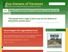 Tablet Screenshot of gunownersofvermont.org